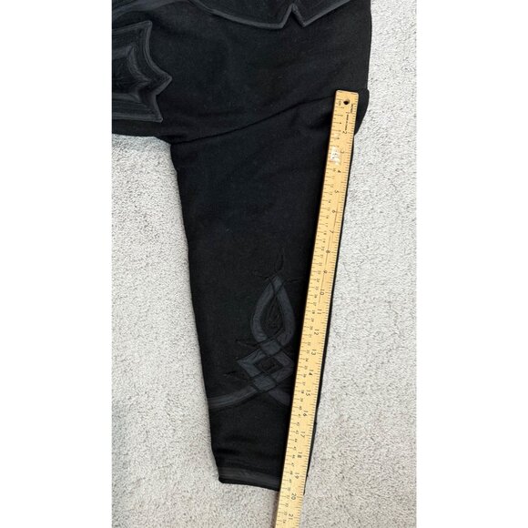 Vtg Chaqueta Size Small Black Wool Embroidered Cropped Jacket Intricate Design - Picture 9 of 14